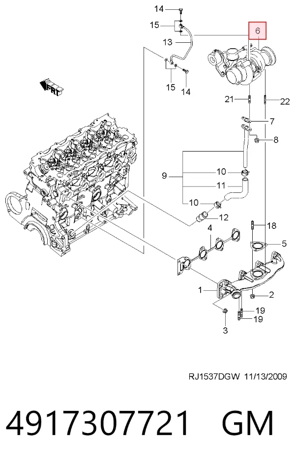 Turbina Chevrolet Lacetti J200
