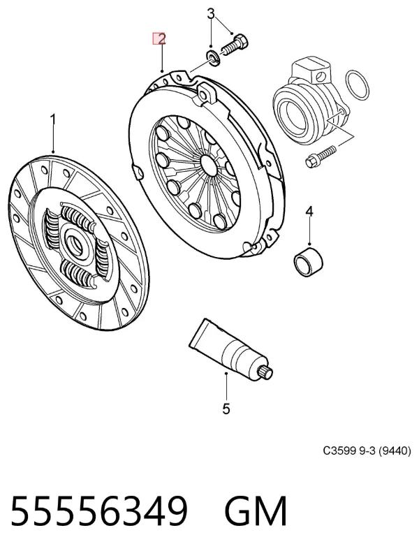 Cesta de embraiagem 55556349 General Motors