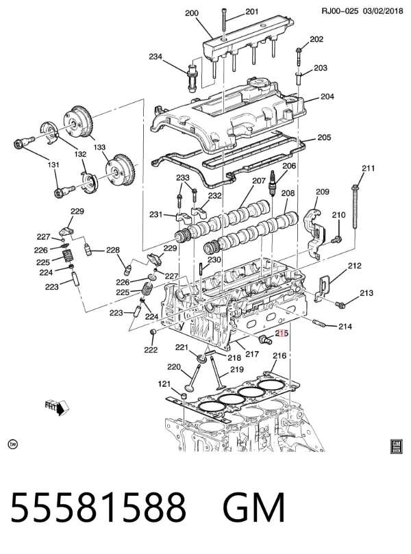 Sensor de pressão de óleo 55581588 General Motors