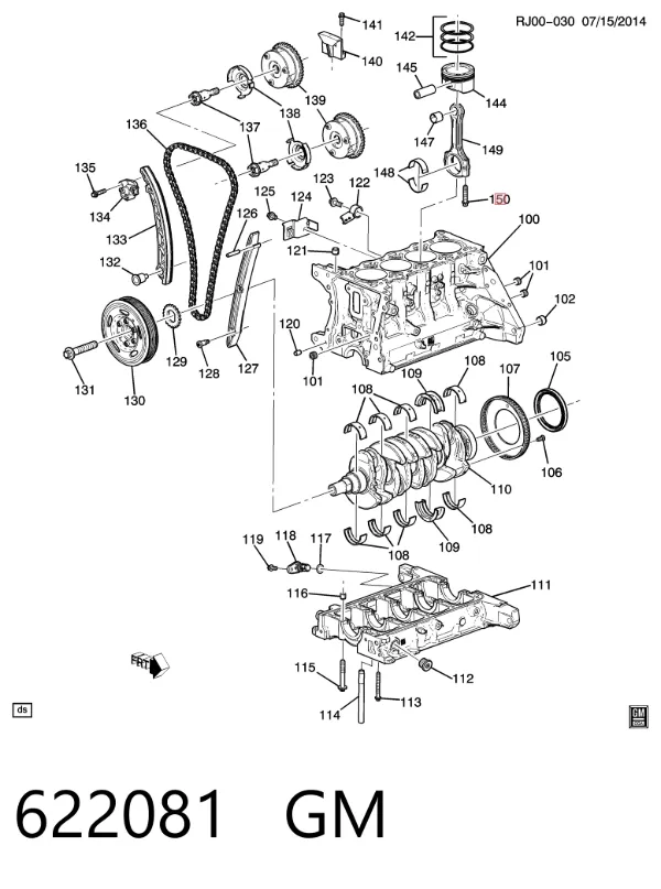 Parafuso de biela 622081 General Motors