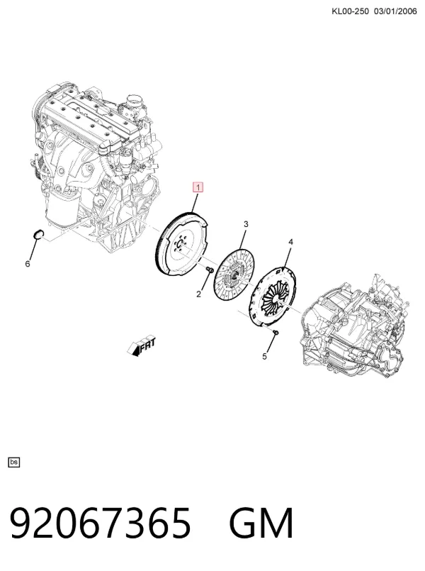Volante de motor 92067365 General Motors