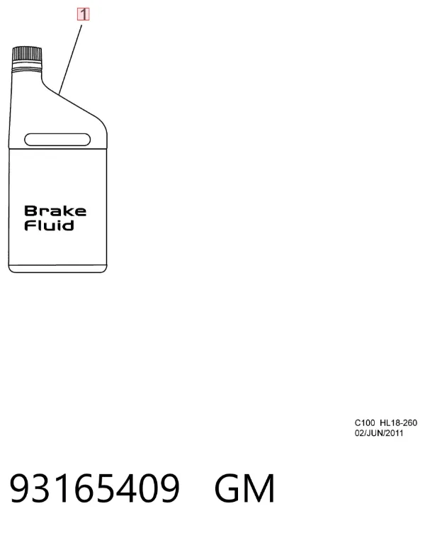 Fluido de freio 93165409 General Motors