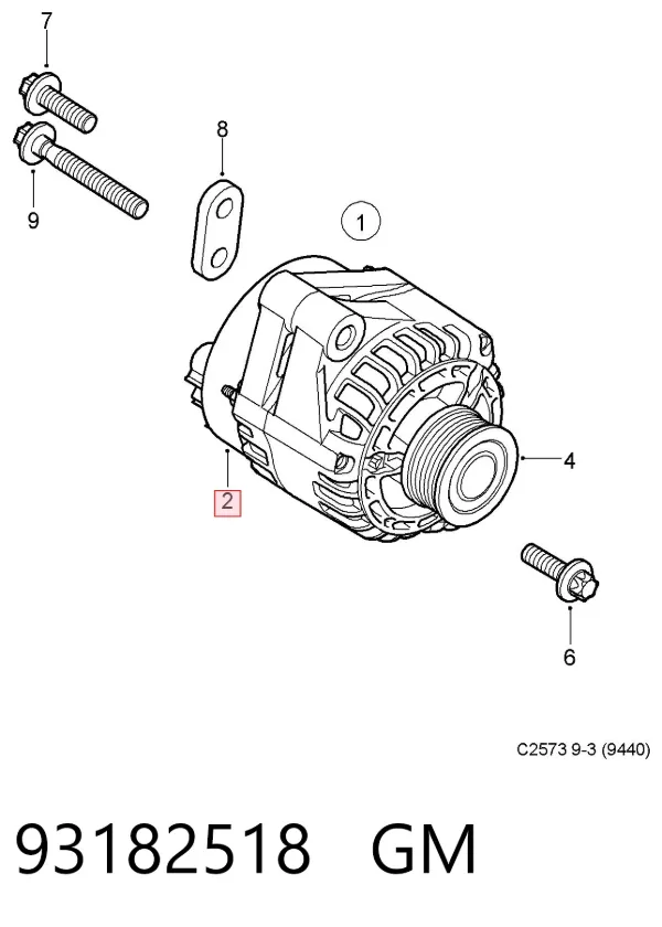 Relê-regulador do gerador (relê de carregamento) 93182518 General Motors