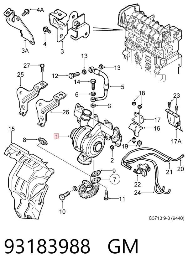 Turbina 93183988 General Motors