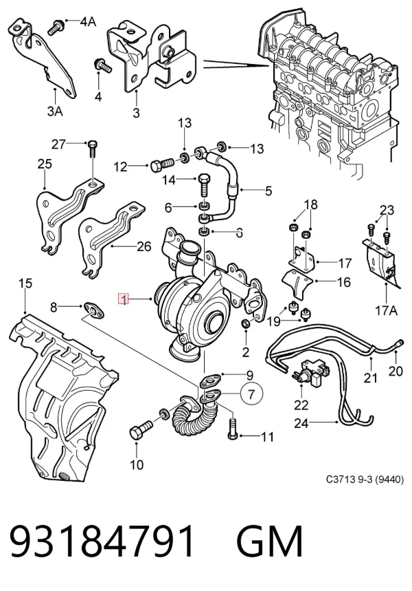 Turbina 93184791 General Motors
