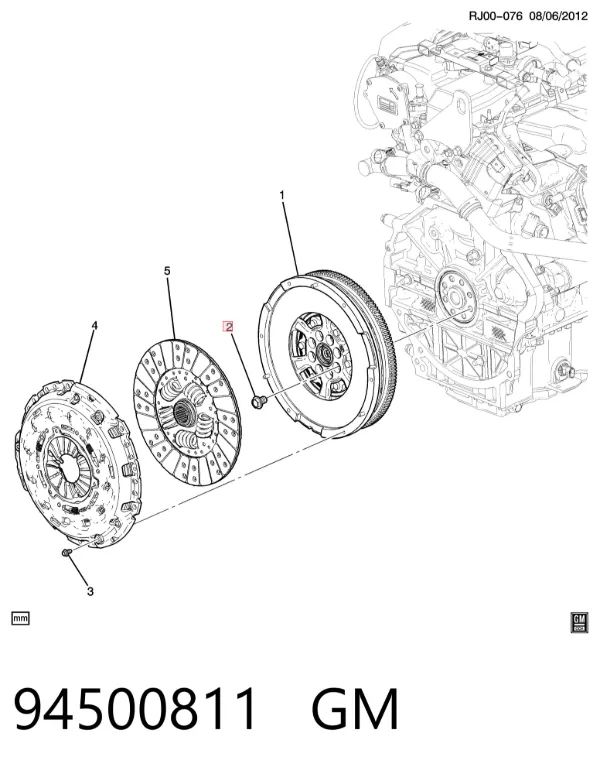 Parafuso de fixação de volante 94500811 General Motors