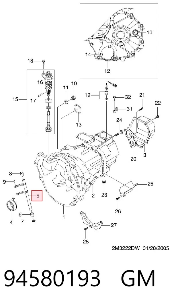 Forquilha de embraiagem Chevrolet Spark (Matiz) M200, M250
