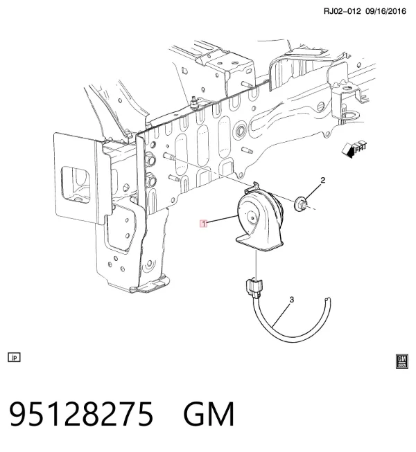 Sinal sonoro (cláxon) 95128275 General Motors