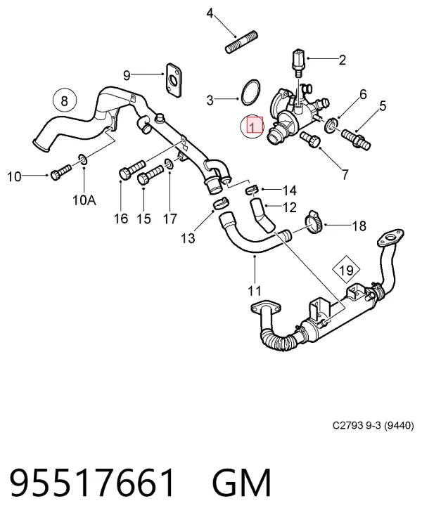 Termostato 95517661 General Motors