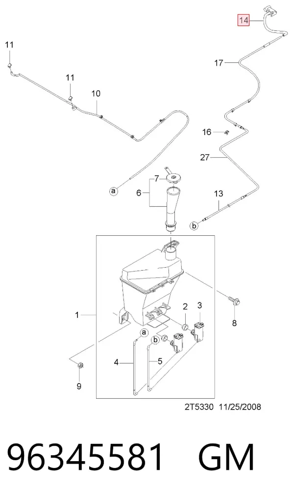 Injetor de fluido para lavador de vidro traseiro 96345581 General Motors