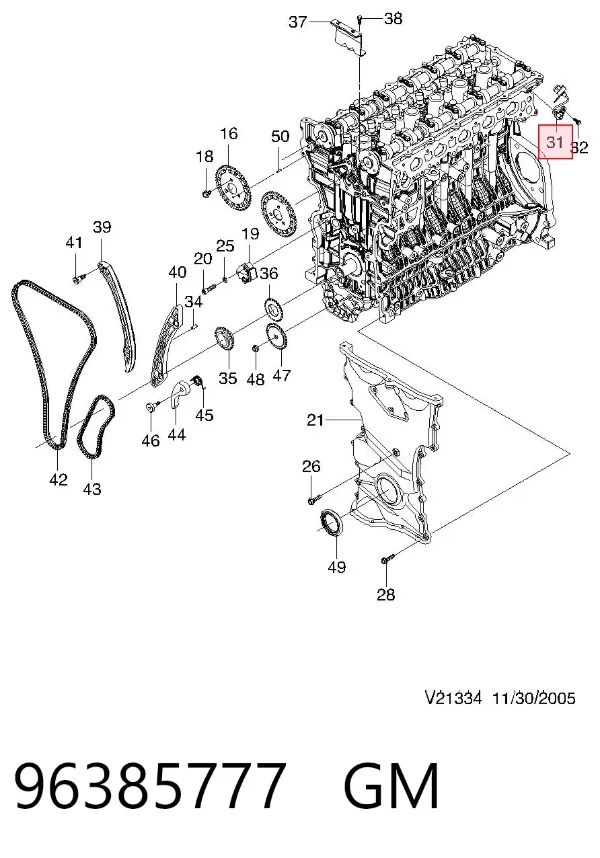 Sensor de posição da árvore distribuidora 96385777 General Motors