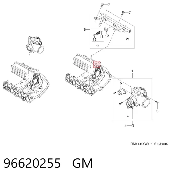 Injetor de injeção de combustível 96620255 General Motors