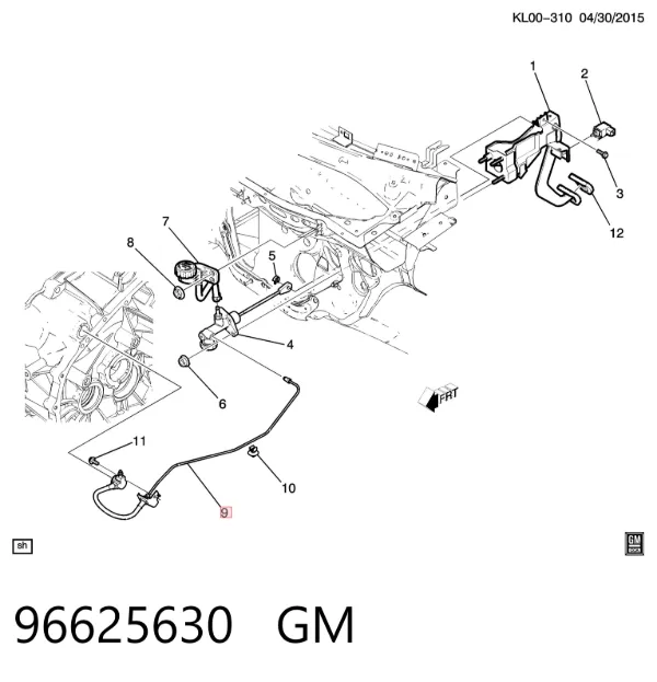 Tubo de embraiagem 96625630 General Motors