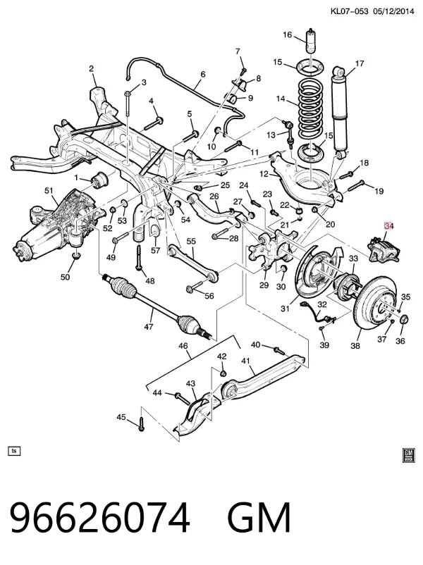 Suporte do freio traseiro direito 96626074 General Motors