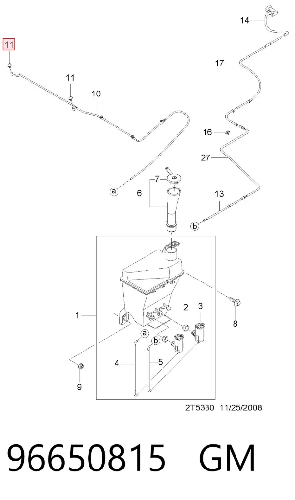 Injetor de fluido para lavador de pára-brisas 96650815 General Motors