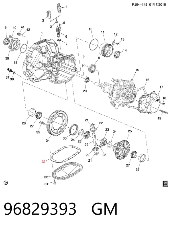Vedante de panela da Caixa Automática de Mudança/Caixa Mecânica de Mudança 96829393 General Motors