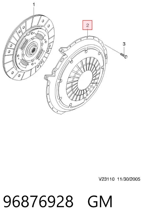 Cesta de embraiagem 96876928 General Motors