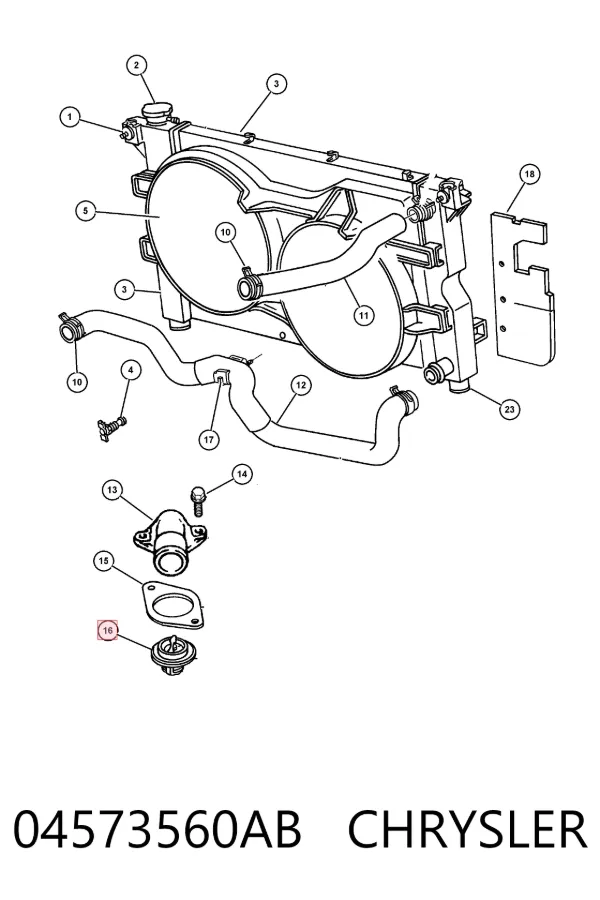 Termostato 04573560AB Chrysler