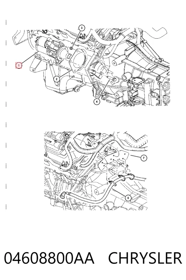 Motor de arranco 04608800AA Chrysler