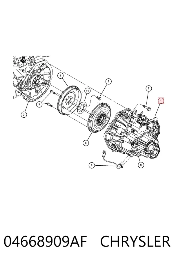 Caixa de Mudança montada (caixa mecânica de velocidades) 04668909AF Chrysler