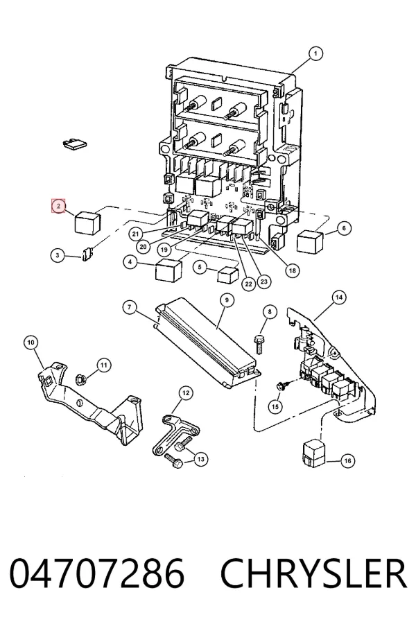 Relê de ventilador 04707286 Chrysler
