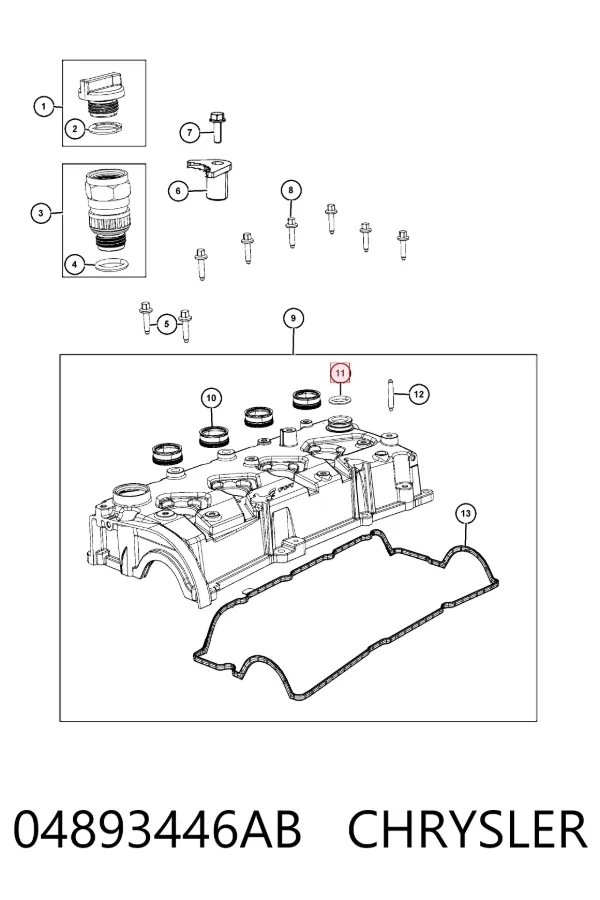 Vedante de bomba de óleo 04893446AB Chrysler