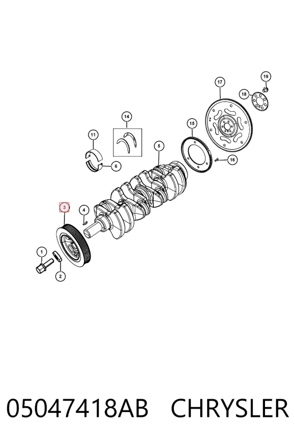 Polia de cambota Jeep Compass MP