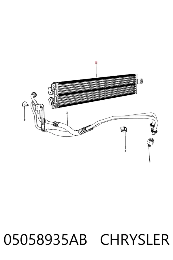 Radiador de esfriamento, Caixa Automática de Mudança 05058935AB Chrysler