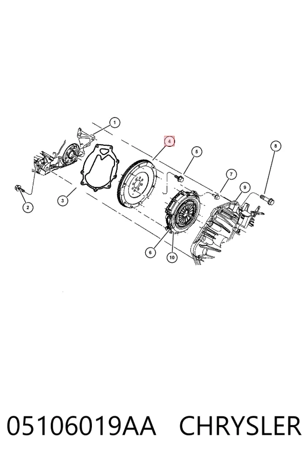Volante de motor 05106019AA Chrysler