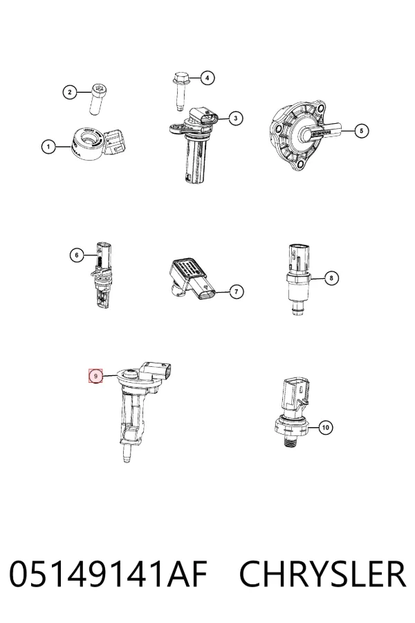 Sensor de posição da árvore distribuidora 05149141AF Chrysler