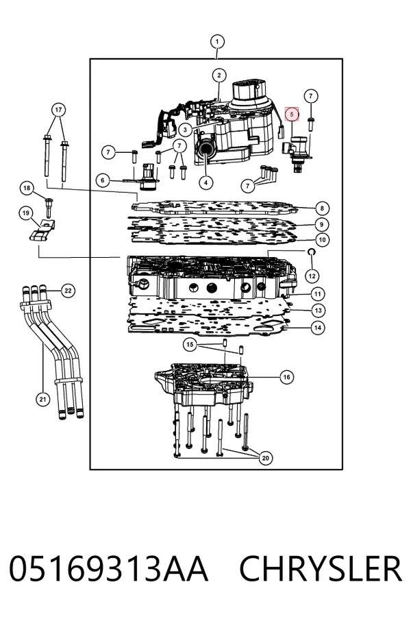 Solenoide da Caixa Automática de Mudança 05169313AA Chrysler