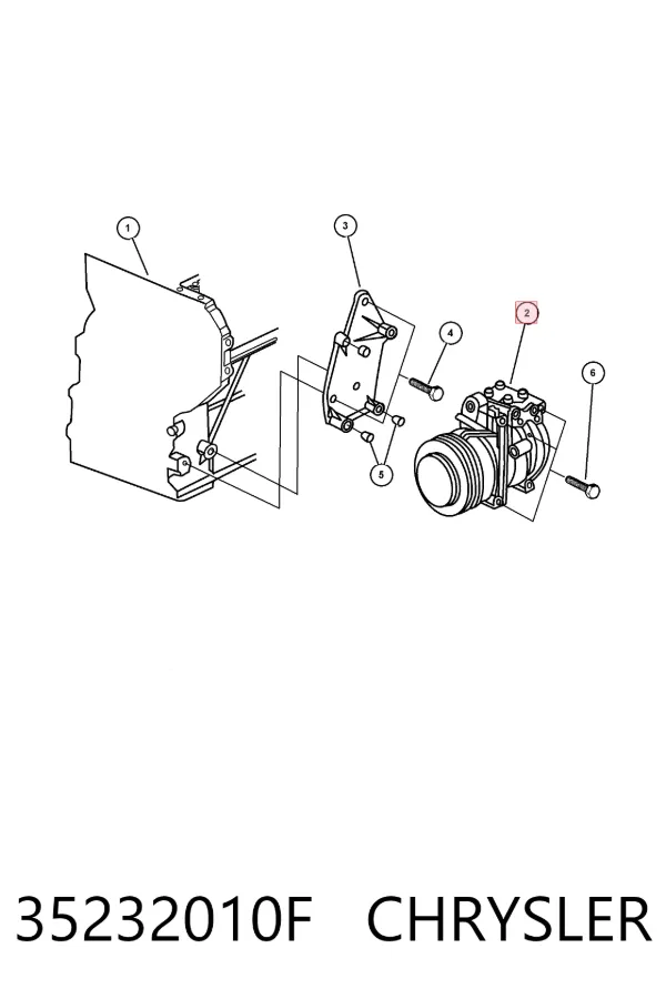 Compressor de aparelho de ar condicionado 35232010F Chrysler