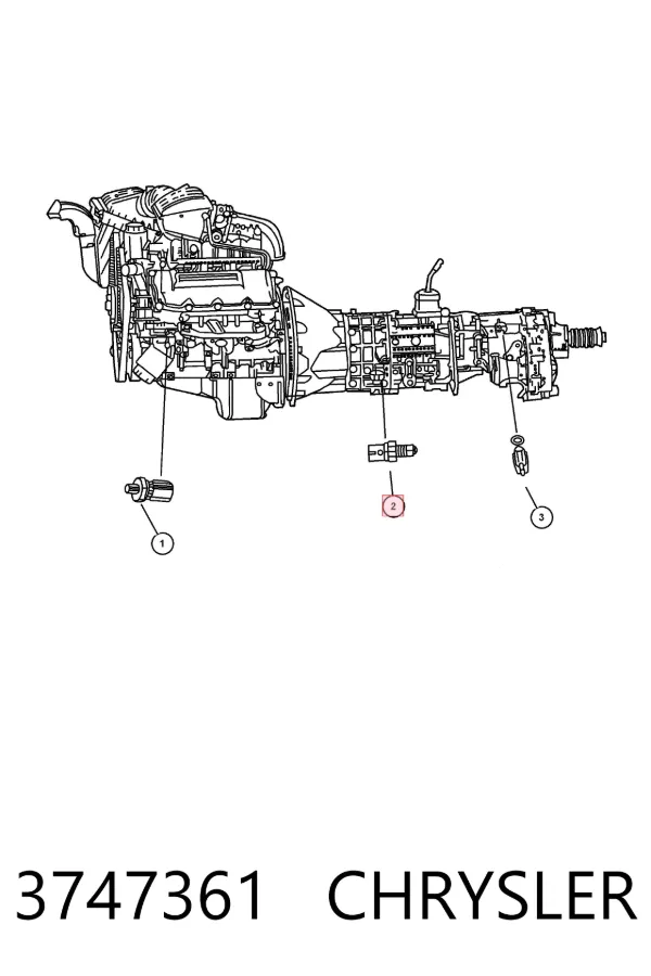Sensor de ativação das luzes de marcha à ré 3747361 Chrysler