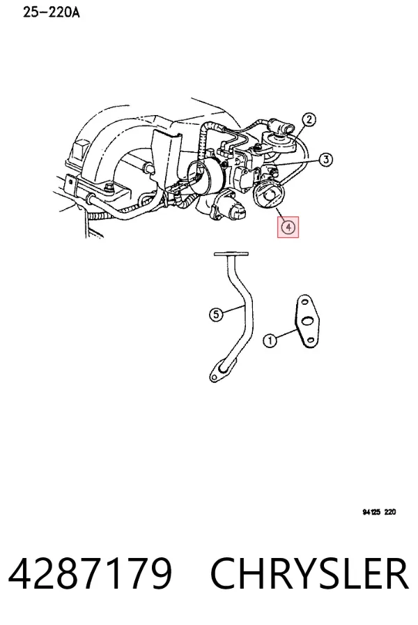 Válvula EGR de recirculação dos gases Chrysler Voyager I ES