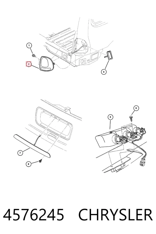 Lanterna traseira esquerda 4576245 Chrysler