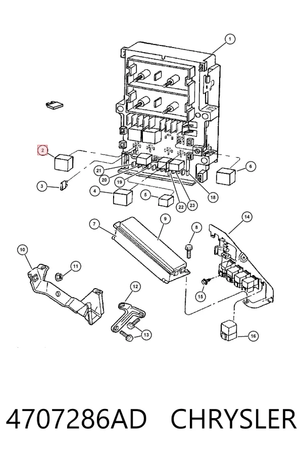 Relê de ventilador 4707286AD Chrysler