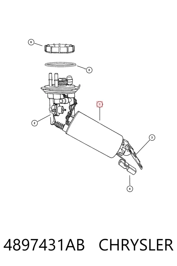 Módulo de bomba de combustível com sensor do nível de combustível 4897431AB Chrysler