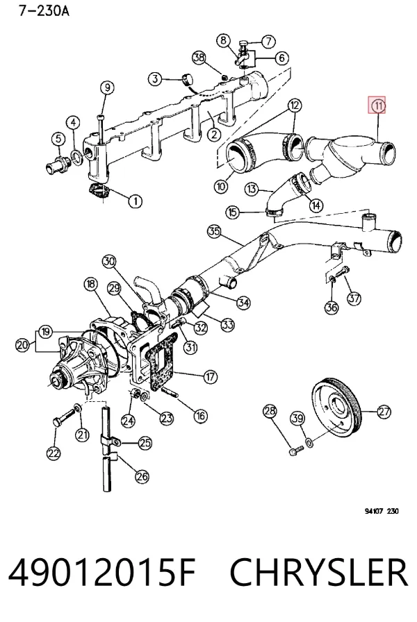 Termostato 49012015F Chrysler