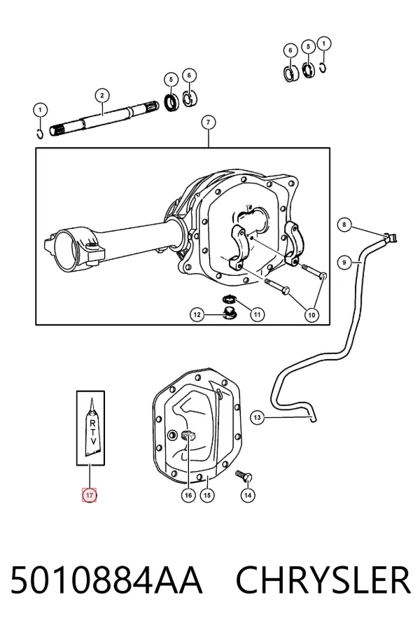 Selante de silicone 5010884AA Chrysler
