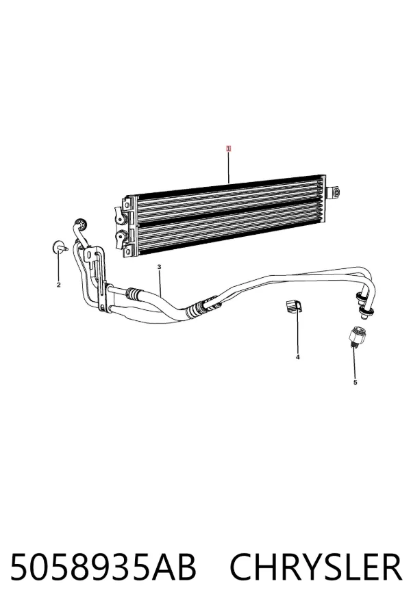 Radiador de esfriamento, Caixa Automática de Mudança 5058935AB Chrysler
