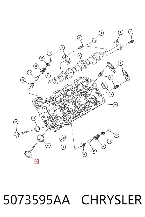 Válvula de admissão 53020747AB Mitsubishi