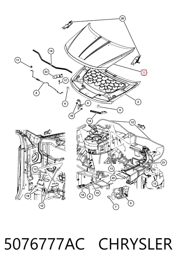 Capota 5076777AC Chrysler