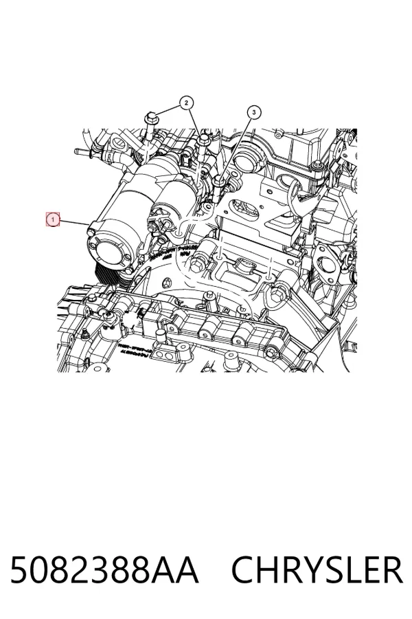 Motor de arranco 5082388AA Chrysler