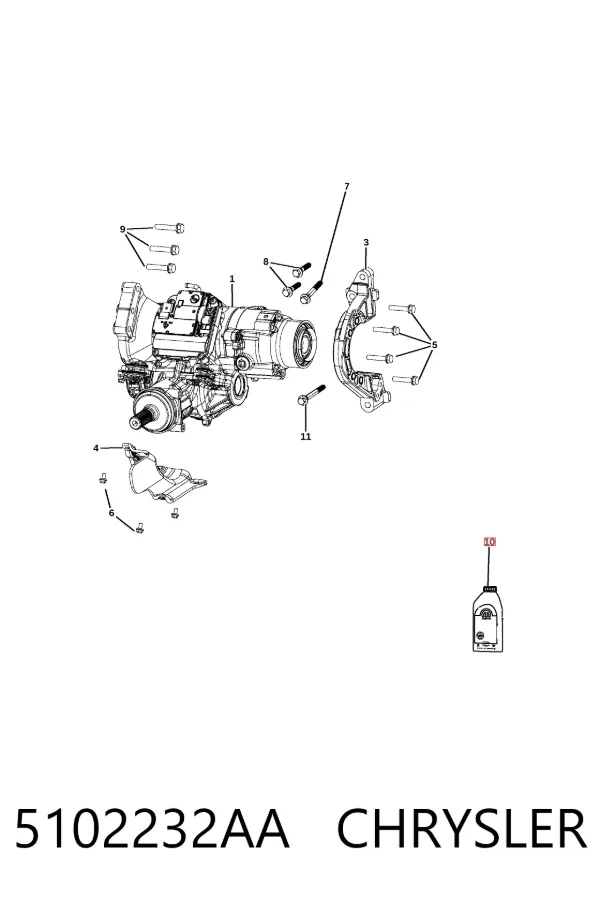 Óleo de transmissão 5102232AA Chrysler