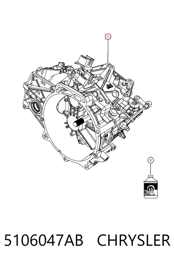 Caixa de Mudança montada (caixa mecânica de velocidades) 5106047AB Chrysler