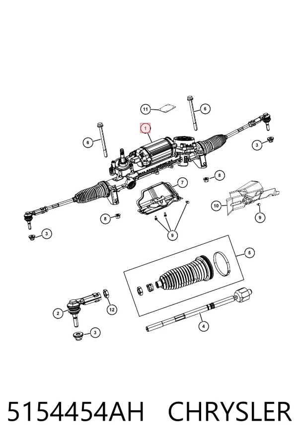 Cremalheira da direção K68369262AA Fiat/Alfa/Lancia
