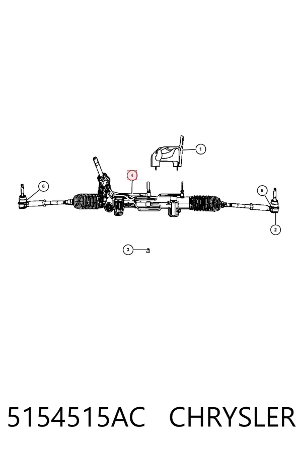 Cremalheira da direção 5154515AC Chrysler