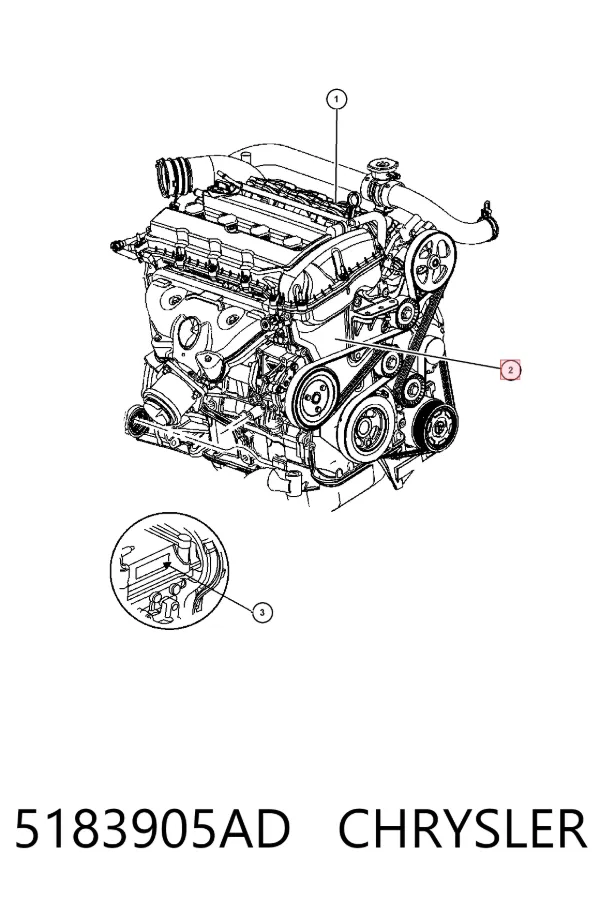Motor montado 5183905AD Chrysler