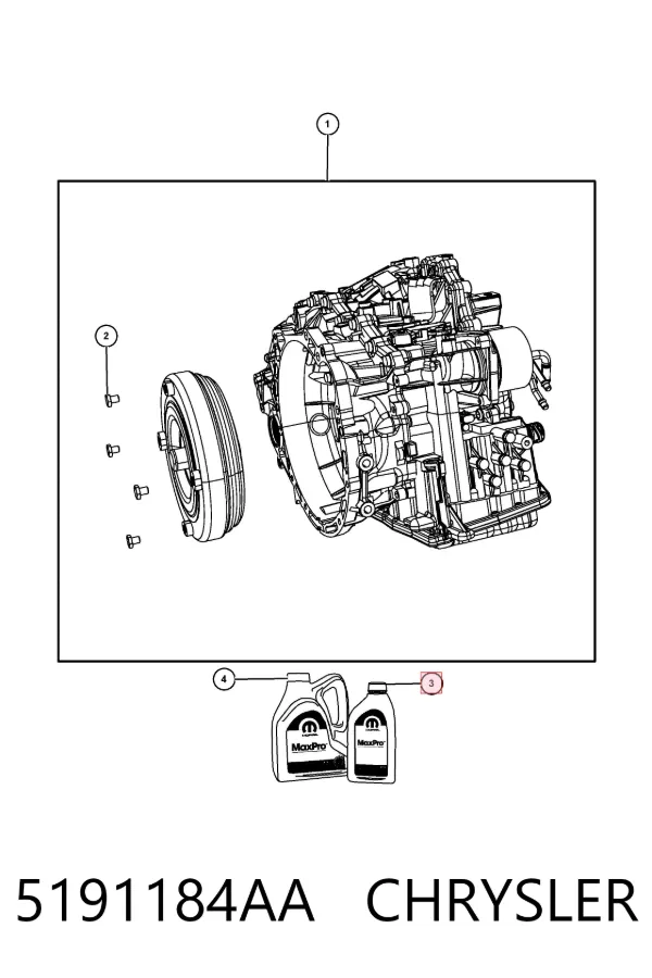 Óleo de transmissão 5191184AA Chrysler