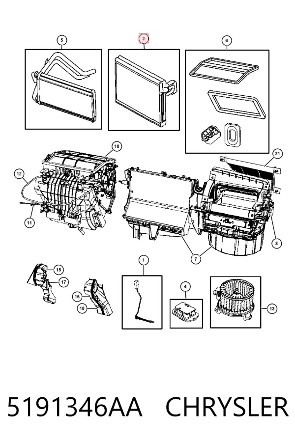 Vaporizador de aparelho de ar condicionado Jeep Patriot 